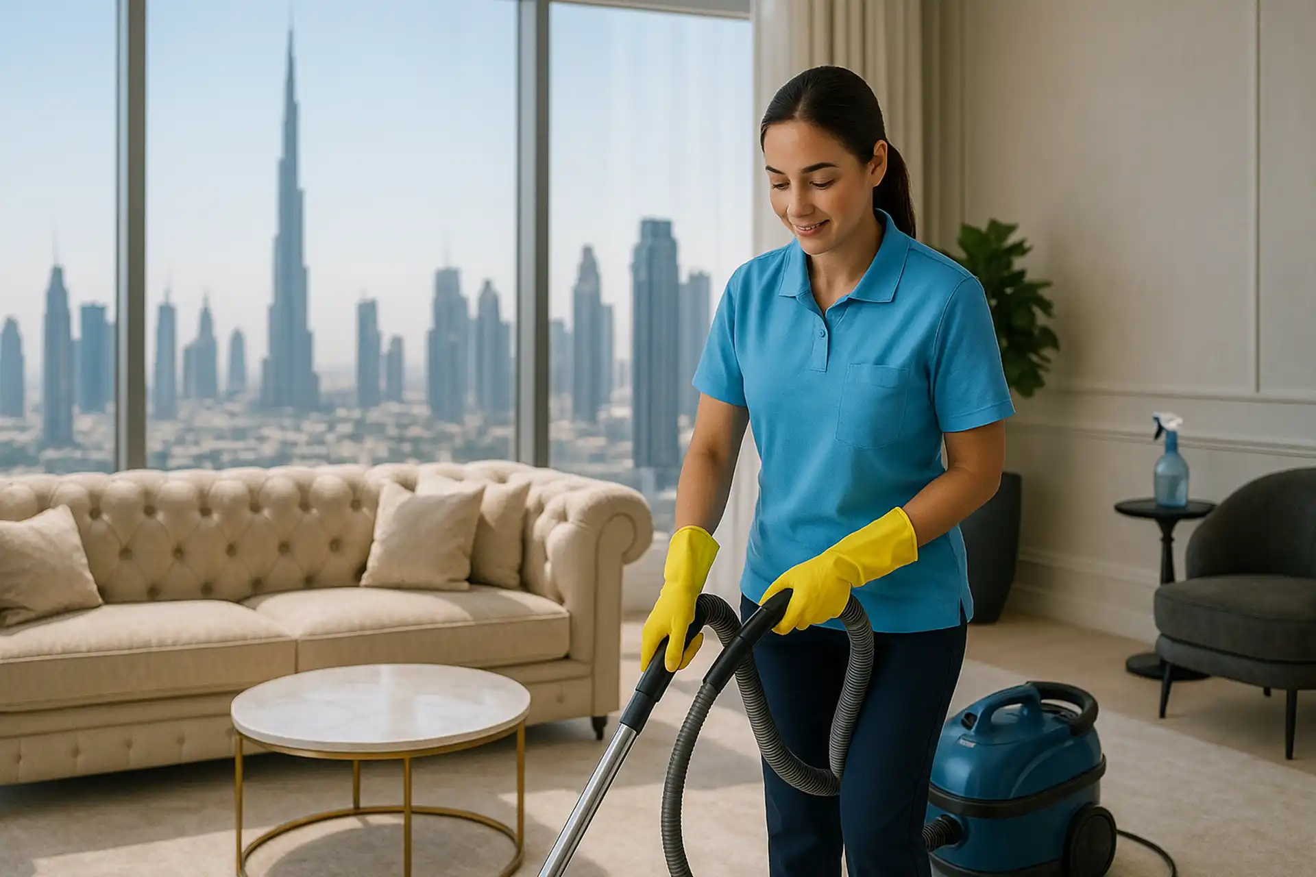 Professional cleaning staff providing quality home cleaning services in UAE - Supriya team